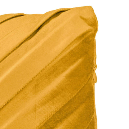 Perna Decorativa Galben Mustar Velvet cu Dungi Reliefate pentru Canapea 50x30cm