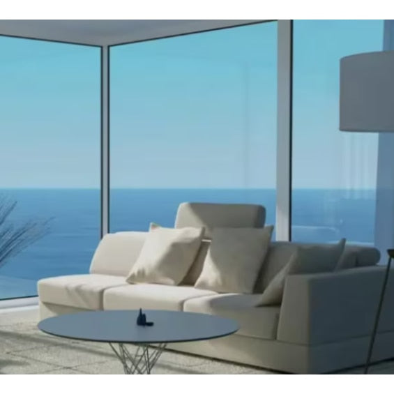 Folie Decorativa Pentru Geamuri, cu Efect de Oglinda Pentru Intimitate si Protectie Solara, Argintiu, 60 x 300 cm, BZRSH