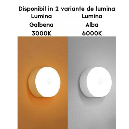 Set 4 Lampi LED 2W cu senzori de lumina / miscare, incarcare USB