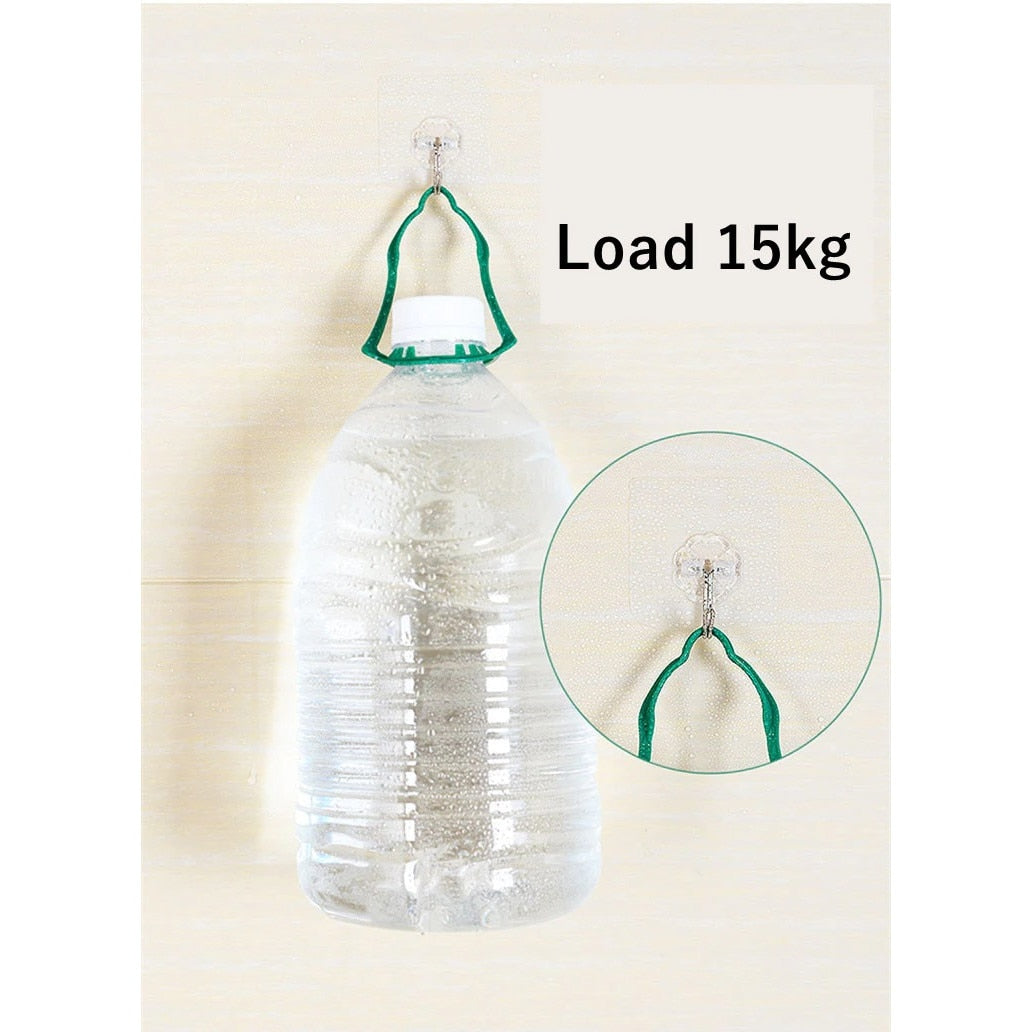 Set 3 Cuiere cu adeziv super rezistent, suport baie, suport prosop/halat, 3 agatatori cuier autoadeziv, transparent