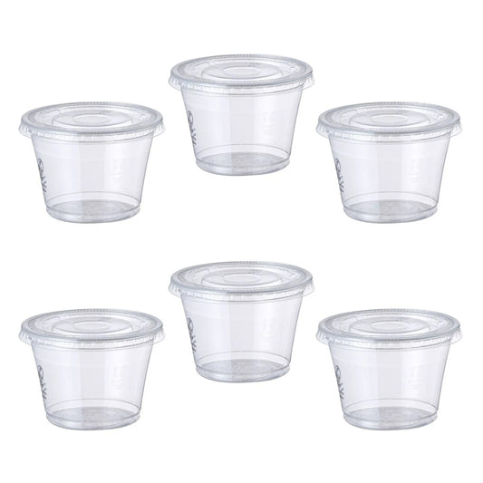 Boluri din Plastic Rotunde Transparente Reutilizabile cu Capac 165ml - 20buc
