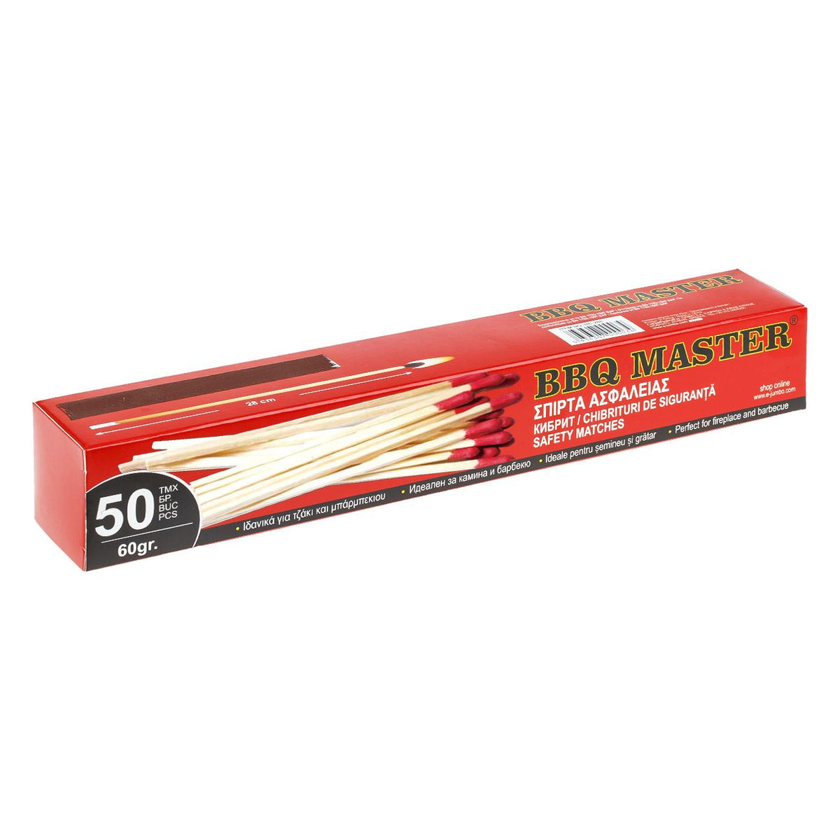 Chibrituri BBQ Master, Set 50 Bucati, Lungime 28 cm