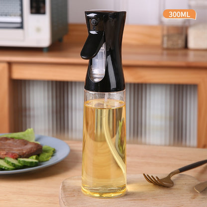 Sticla cu Jet pentru Ulei, Otet si Sosuri, 300 ml, reincarcabila, Transparent/Negru