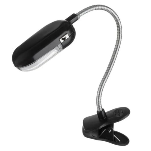 Lanterna LED de citit cu clips, neagra