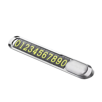 Suport afisaj numar de telefon pentru bord auto, metalic, cifre fluorescente, parcare, oprire temporara