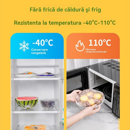 Saci de pastrare proaspete, 100 de pachete, pungi de folie alimentara - Capace de depozitare a alimentelor Capace, capace uni