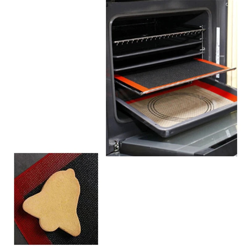 Foaie de copt pentru 18 eclere, Fara lipire, Cu doua fete, 40 x 32 cm, Negru