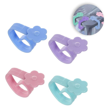 Cleme din Plastic Flori Colorate Fixare Fata de Masa - 4buc, DAMO