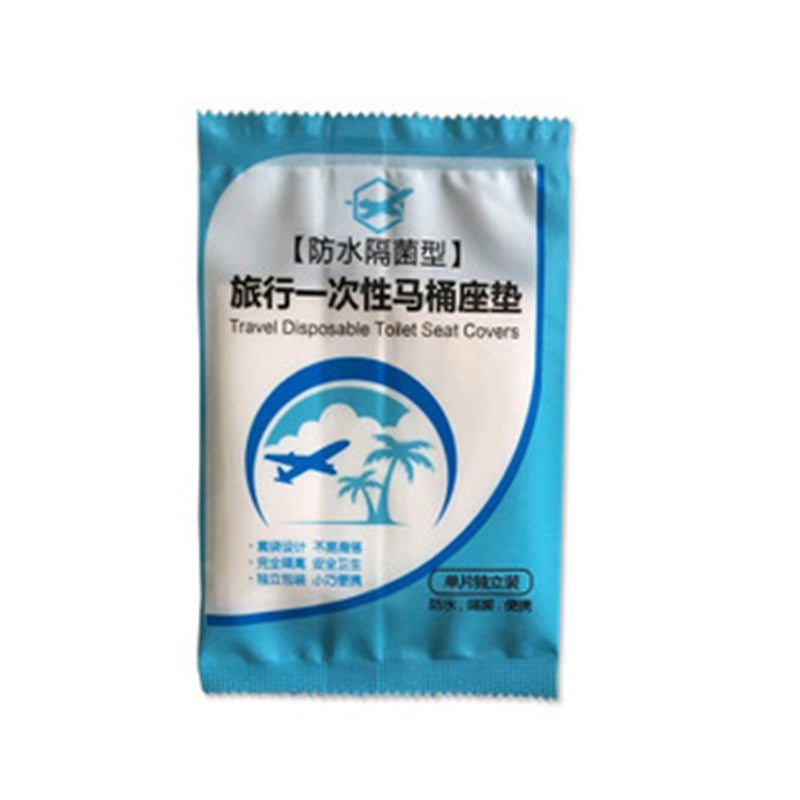 Set 50 protectii pentru colacul de toaleta, Sunmostar, Plastic, Transparent
