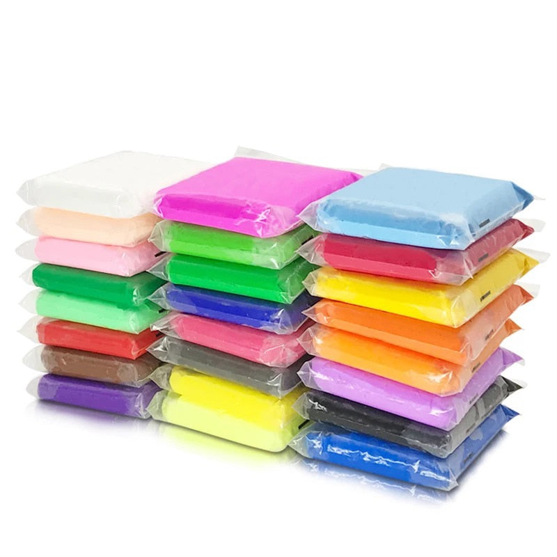Set Plastilina inteligenta modelling Polymer Clay, 24 pungi