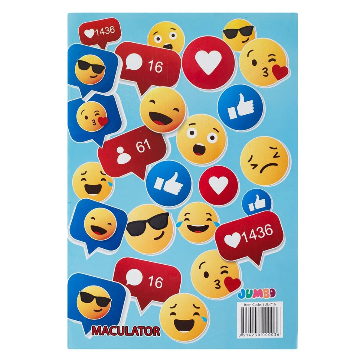 Caiet Maculator A5 cu Model Emoji & Foi Veline - 40F, DAMO