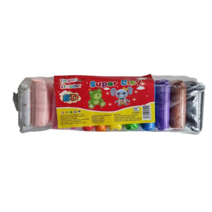 Set Plastilina Inteligenta, Magic Clay, 12 Pungi, cu Accesorii de Modelare, Multicolor, + 3 ani