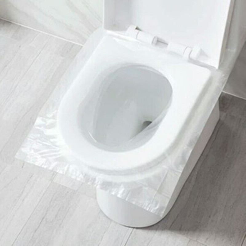 Set 50 protectii pentru colacul de toaleta, Sunmostar, Plastic, Transparent