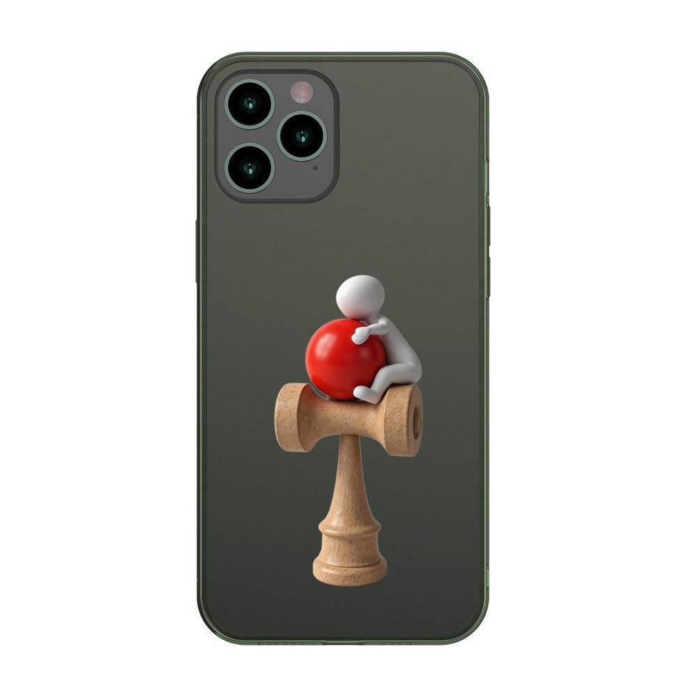 Kendama Profesionala, Bila din lemn, Design artistic cu finisaj Crapatura + Sticker pentru Telefon, 111KD