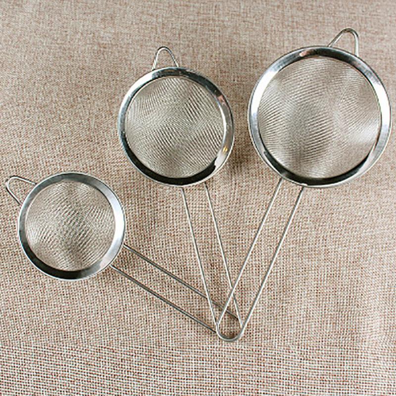 Set 3 strecuratori de inox pentru ceai, faina si alte alimente