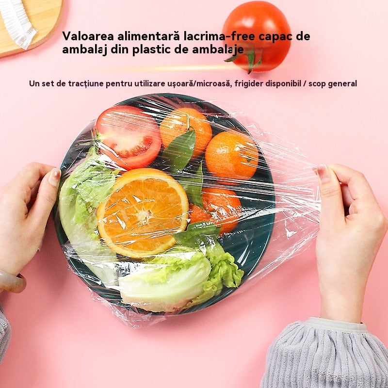 Saci de pastrare proaspete, 100 de pachete, pungi de folie alimentara - Capace de depozitare a alimentelor Capace, capace uni