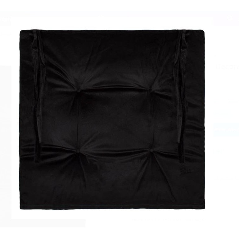 Perna Scaun Decorativa Neagra Velvet 38x38cm