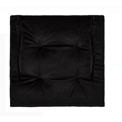 Perna Scaun Decorativa Neagra Velvet 38x38cm