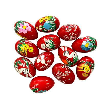 Ou Decorativ, Pictat Manual.Multicolor, 7x4.5 cm