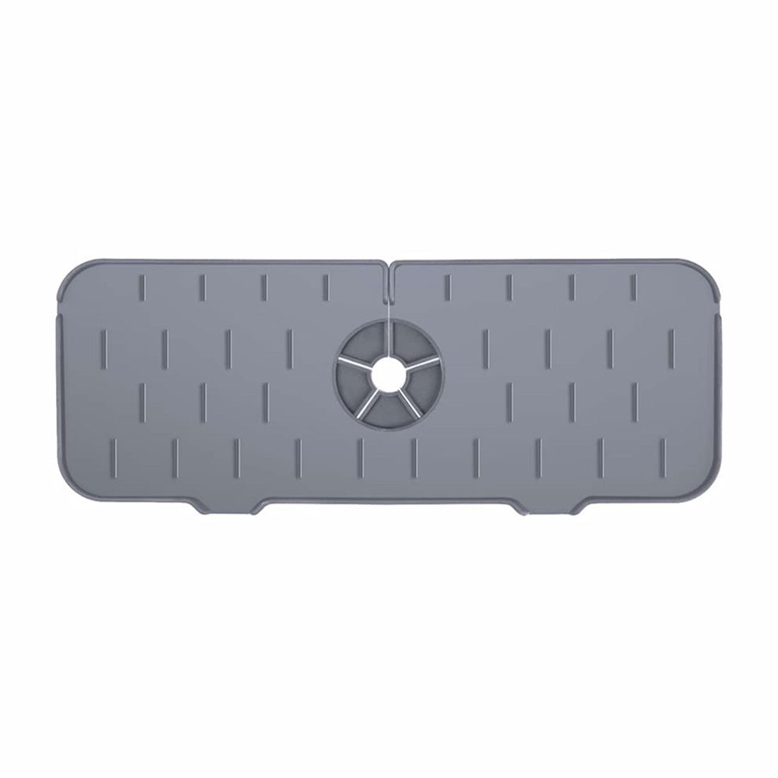 Suport scurgere chiuveta burete bucatarie/baie silicon gri 14 x 37.1 cm