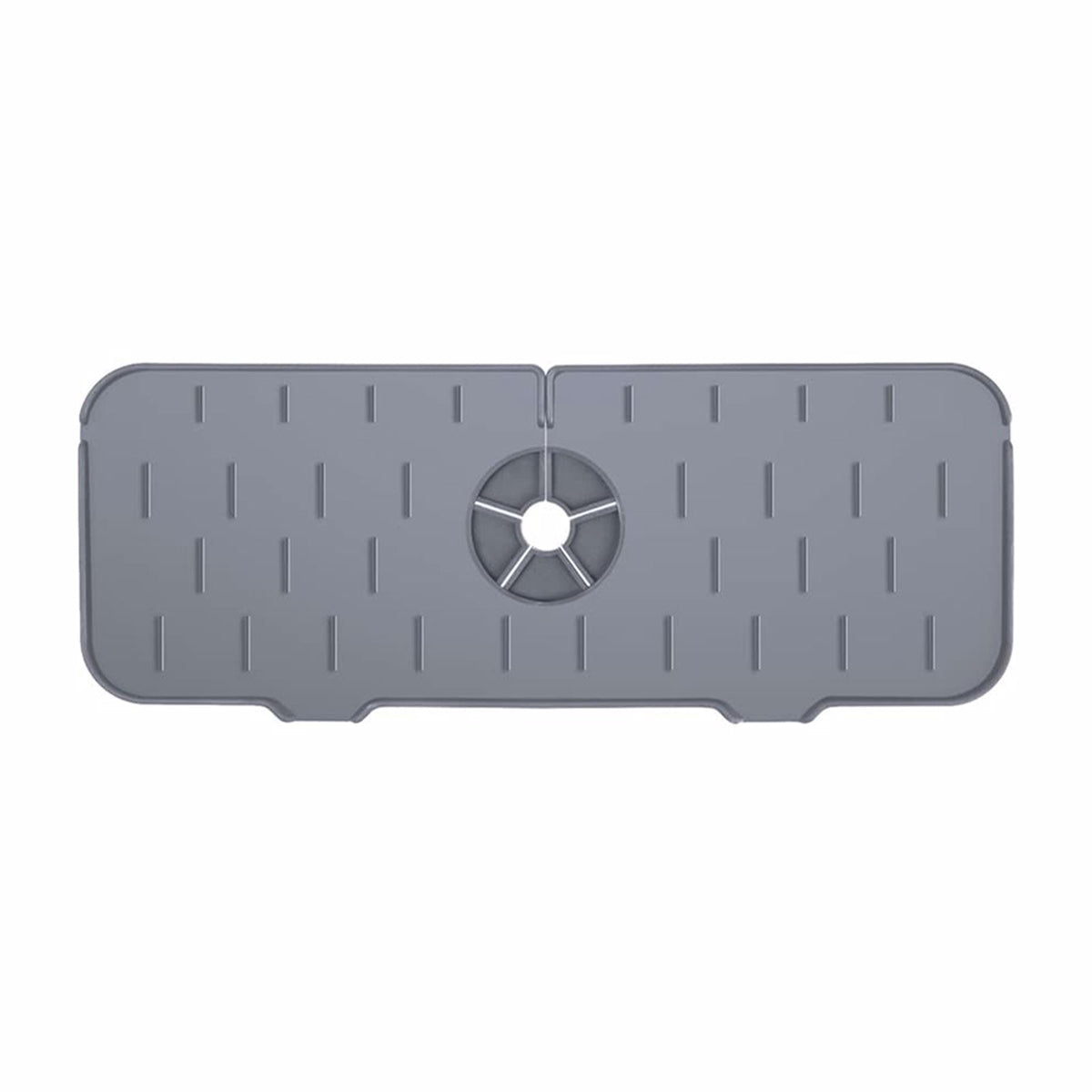 Suport scurgere chiuveta burete bucatarie/baie silicon gri 14 x 37.1 cm