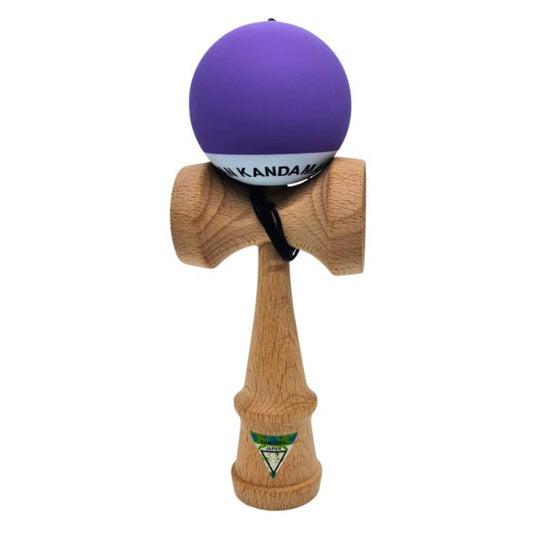 Kendama profesională, 18 cm, lemn natural, grip anti-alunecare, mov