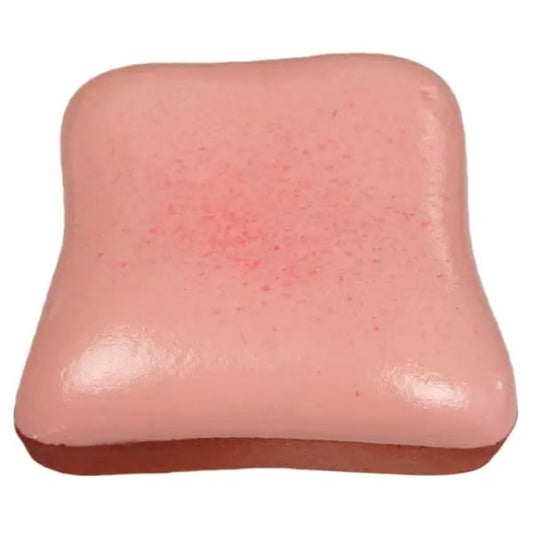 Jucarie squishy fidget Klibbig ISINI-CJ-K0497-260911-563, supermoale cu revenire lenta, roz/maro, 9 x 9 x 3 cm