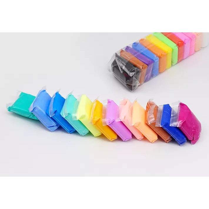 Set Plastilina Inteligenta, Magic Clay, 36 Pungi, cu Accesorii de Modelare, Multicolor, + 3 ani