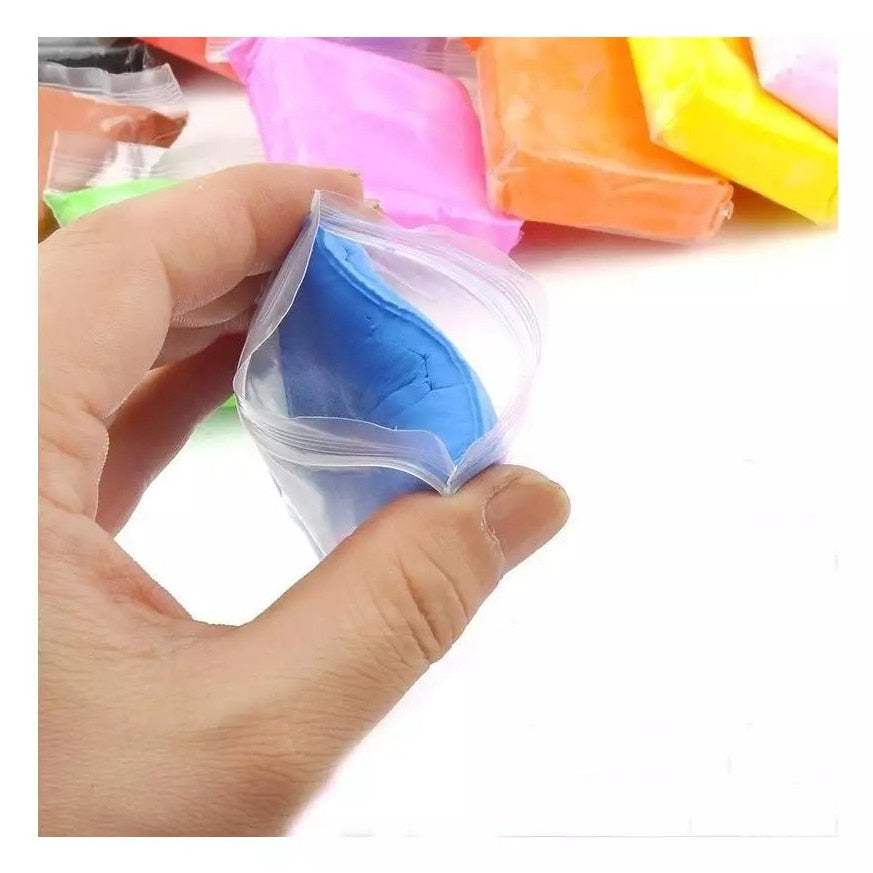 Set 12 plastilina inteligenta, modelatoare magicul clay, multicolora, accesorii modelare incluse