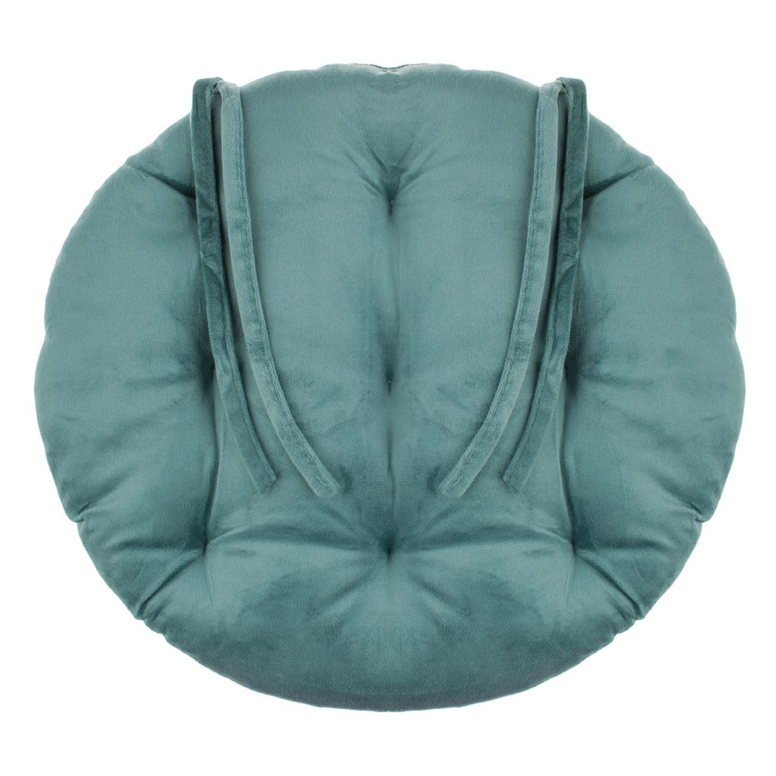 Perna pentru scaun, rotunda cu doua fete, catifea, verde menta, 40x4cm