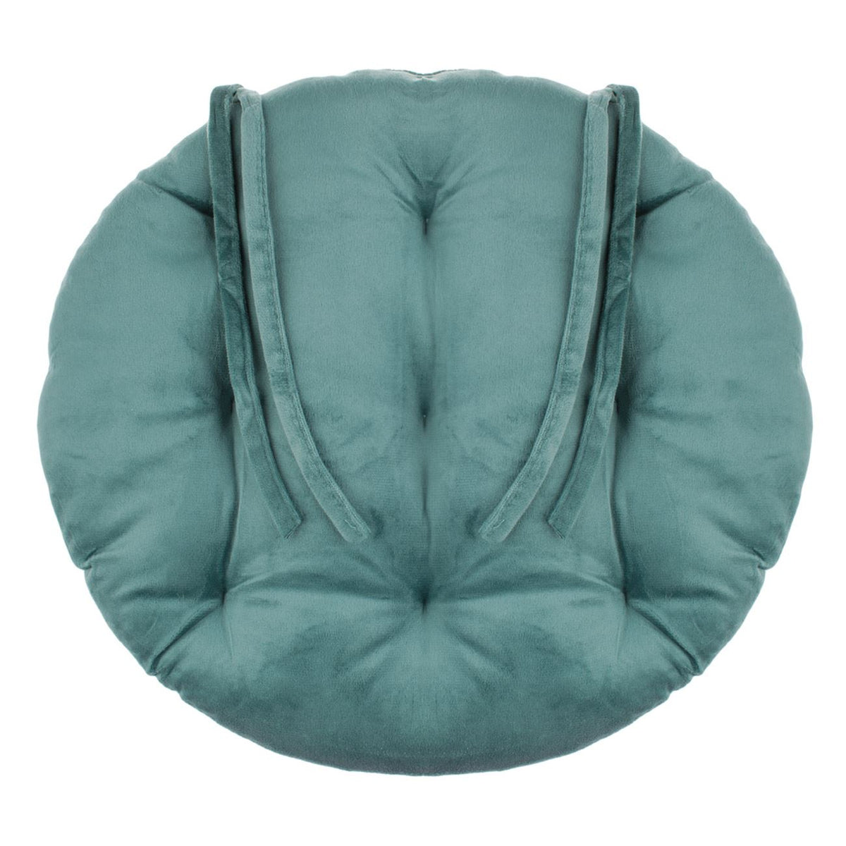 Perna pentru scaun, rotunda cu doua fete, catifea, verde menta, 40x4cm