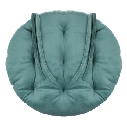 Perna pentru scaun, rotunda cu doua fete, catifea, verde menta, 40x4cm