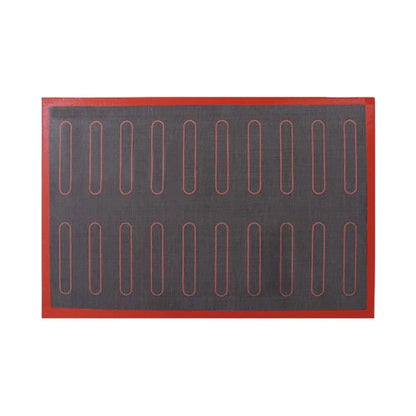 Foaie de copt pentru 18 eclere, Fara lipire, Cu doua fete, 40 x 32 cm, Negru