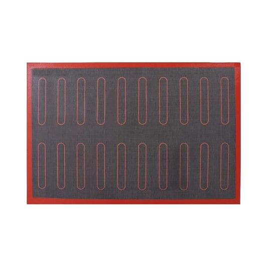 Foaie de copt pentru 18 eclere, Fara lipire, Cu doua fete, 40 x 32 cm, Negru