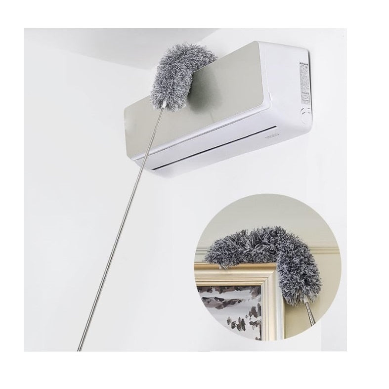 Pamatuf telescopic pentru praf si paianjeni, gri, maner extensibil pana la 250 cm