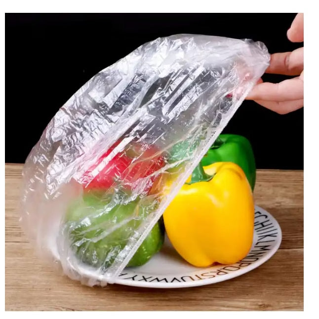 Set folii tip capace cu elastic de unica folosinta pentru conservare alimente, 45cm- 60 buc