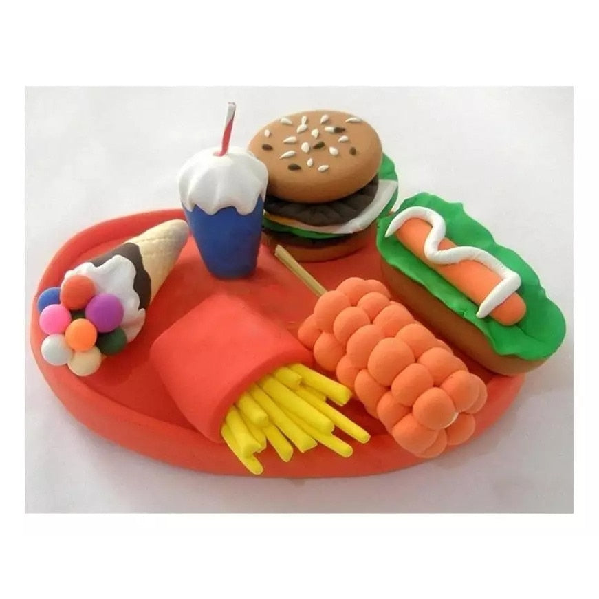Set 12 plastilina inteligenta, modelatoare magicul clay, multicolora, accesorii modelare incluse