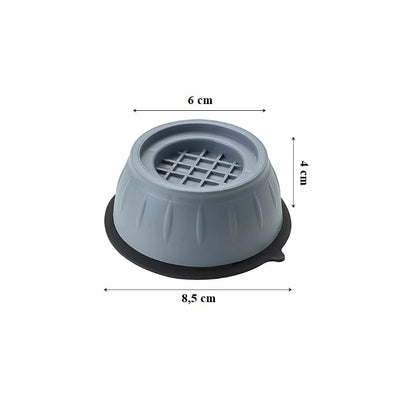 Set 8 picioare/suporti pentru masina de spalat, frigider, uscator, Antivibratii, Antiderapante, Antizgomote, ABS si cauciuc, 