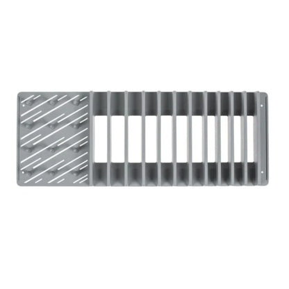 Uscator din plastic cu laveta pentru vase, poliester, gri, 45x3.6x16.5cm