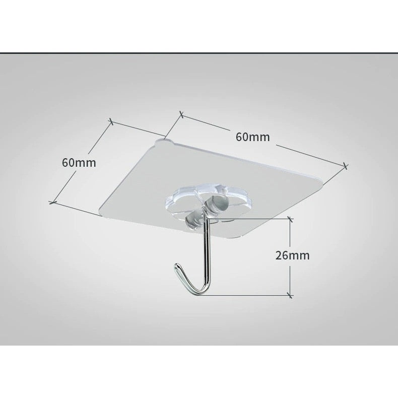 Set 3 Cuiere cu adeziv super rezistent, suport baie, suport prosop/halat, 3 agatatori cuier autoadeziv, transparent