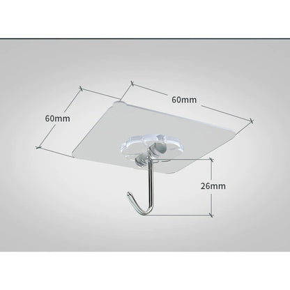 Set 3 Cuiere cu adeziv super rezistent, suport baie, suport prosop/halat, 3 agatatori cuier autoadeziv, transparent