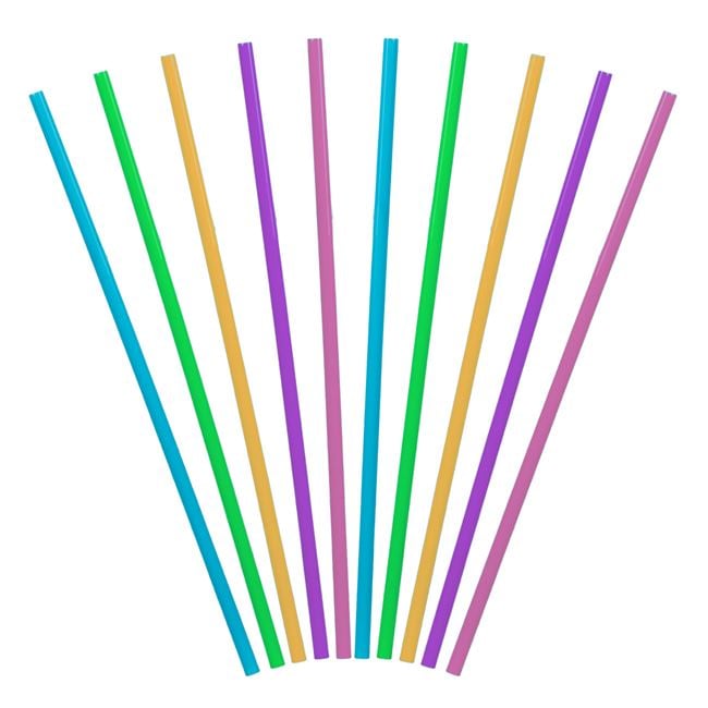 Paie de Plastic Reutilizabile Colorate Ø5x210mm - 50buc