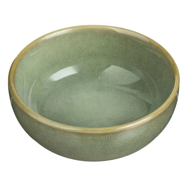 Bol Rotund Ceramic ISJ3013 pentru Sos & Dip, 90ml, Lucrat manual, Verde Lime