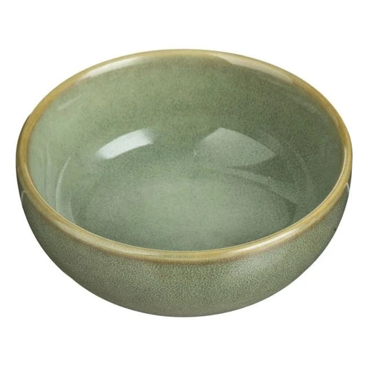 Bol Rotund Ceramic ISJ3013 pentru Sos & Dip, 90ml, Lucrat manual, Verde Lime