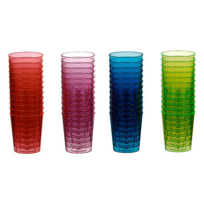 Set pahare pentru shot-uri din plastic, reutilizabile, 50 buc, multicolor, 60 ml, 4,5 x 5 cm
