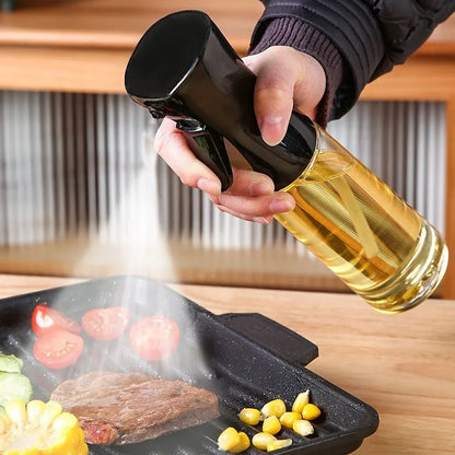 Sticla cu Jet pentru Ulei, Otet si Sosuri, 300 ml, reincarcabila, Transparent/Negru