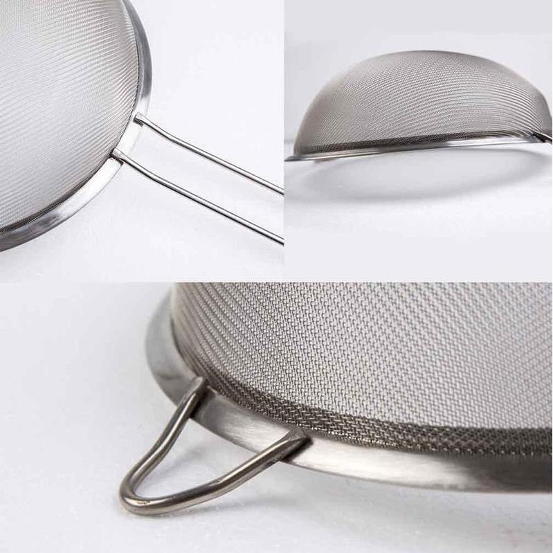 Set 3 strecuratori de inox pentru ceai, faina si alte alimente