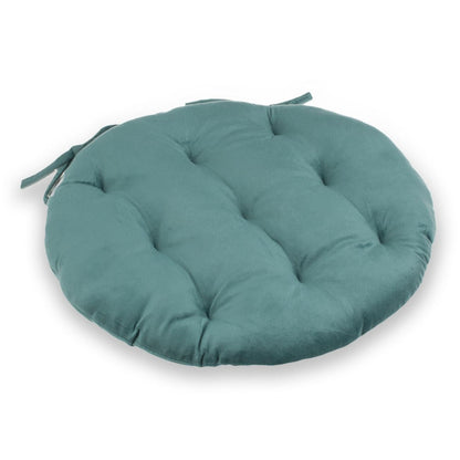 Perna pentru scaun, rotunda cu doua fete, catifea, verde menta, 40x4cm