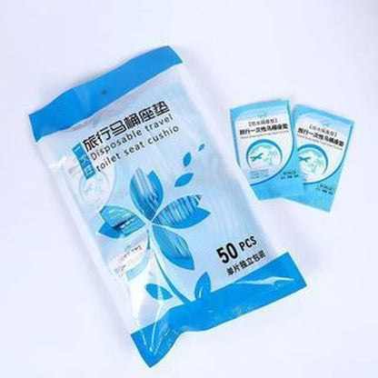 Set 50 protectii pentru colacul de toaleta, Sunmostar, Plastic, Transparent