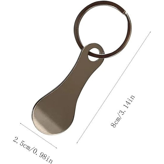 Breloc mini din aliaj de aluminiu pentru carucior de cumparaturi - Breloc mic Aldi cu suport pentru monede de 25 de centi pen